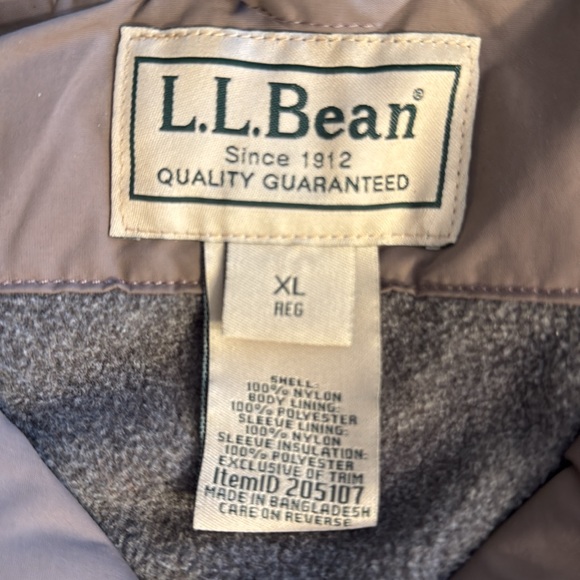 LL Bean Men’s Warm-Up Fleece Lined Jacket. Size XL Color:  Taupe Brown. - Picture 4 of 5